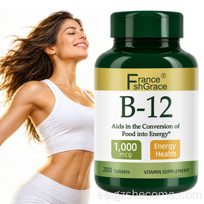 Shecome Vitamina B12 Tabletas Apoyo al metabolismo energético
